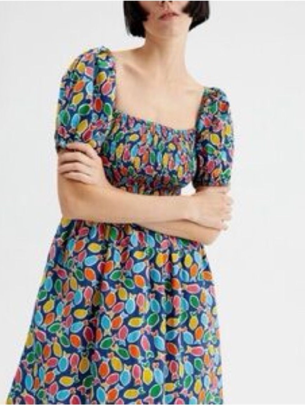 Compania Fantastica Multicolor Fish Print Dress - Size Small